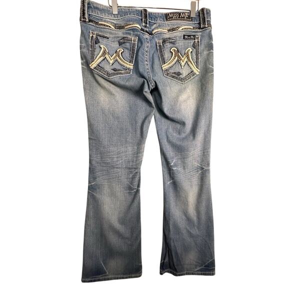 Y2K Style Miss Me Women’s Jeans M Series Sz 30 Boot Cut Blue Western Bling Flare - Picture 9 of 16